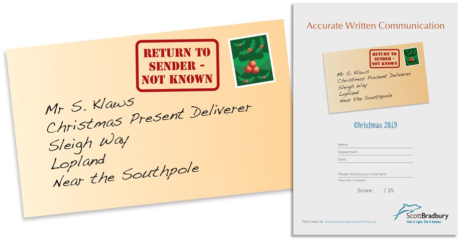 Christmas Written Accuracy Test