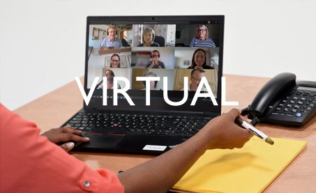 group of people interacting on a virtual meeting