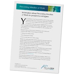 Preventing Mistakes at Work